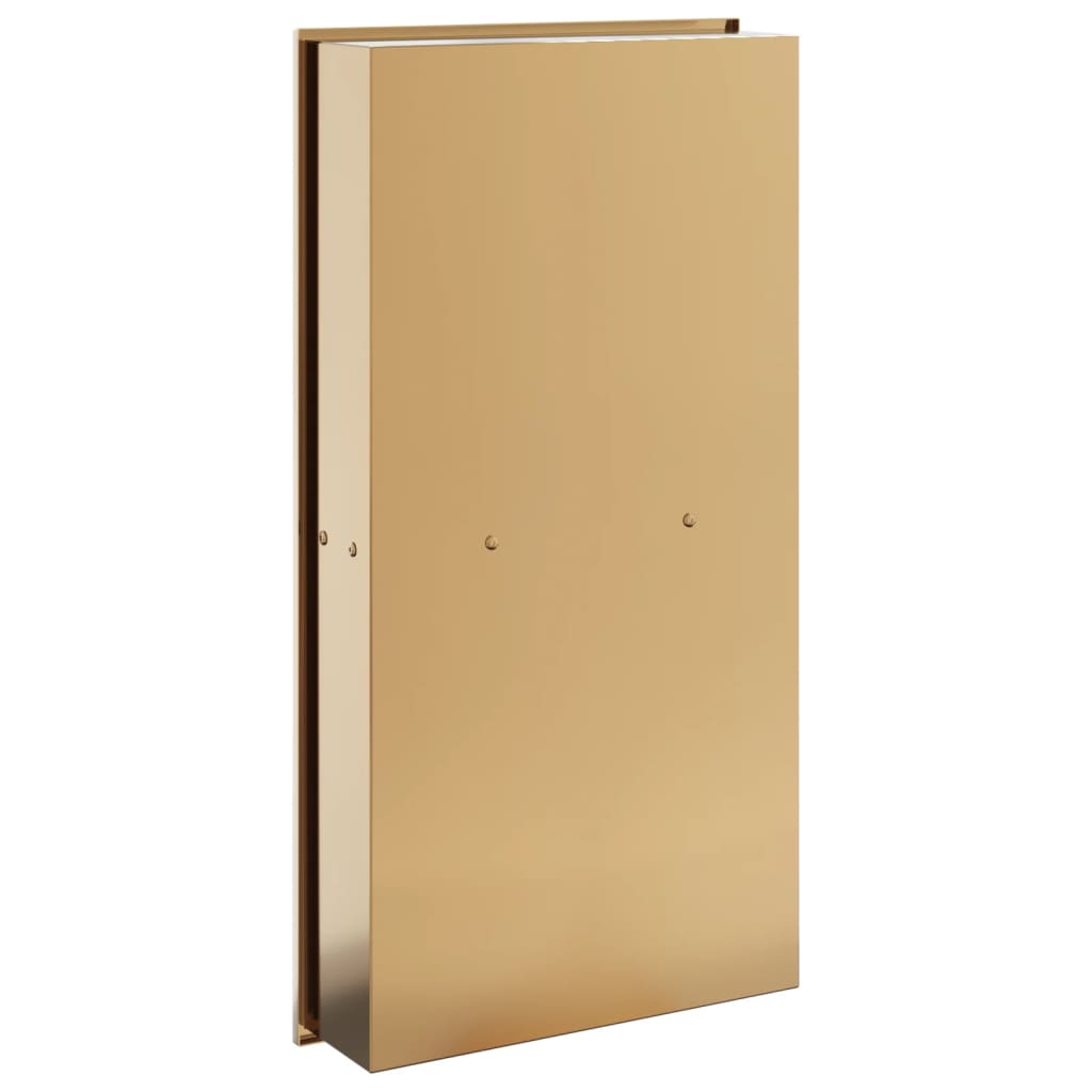 Dusjnisje børstet gull 32x62x9 cm rustfritt stål