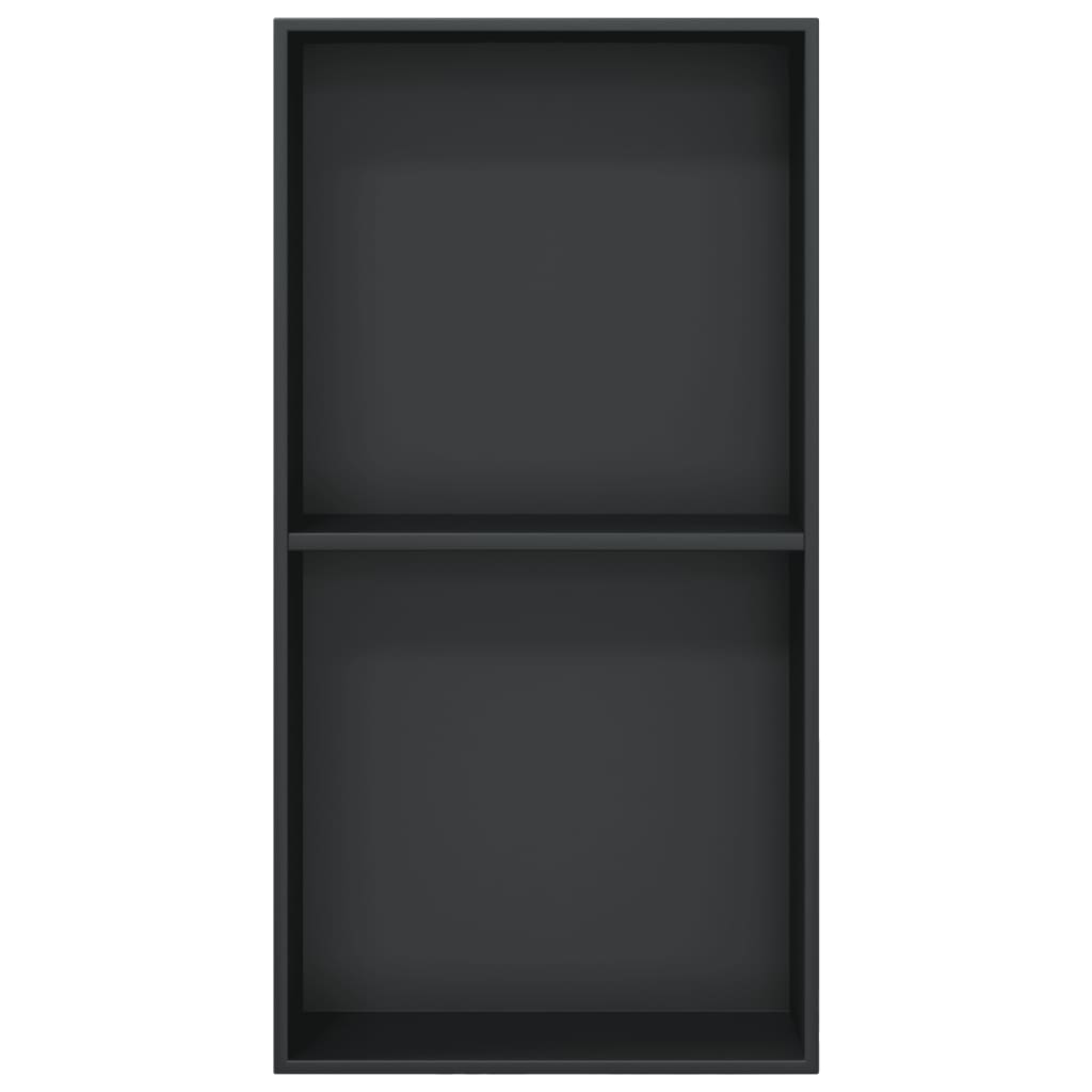 Dusjnisje matt svart 32x62x9 cm rustfritt stål