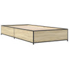 Sengeramme sonoma eik 90x190 cm konstruert tre og metall