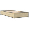 Sengeramme sonoma eik 90x190 cm konstruert tre og metall