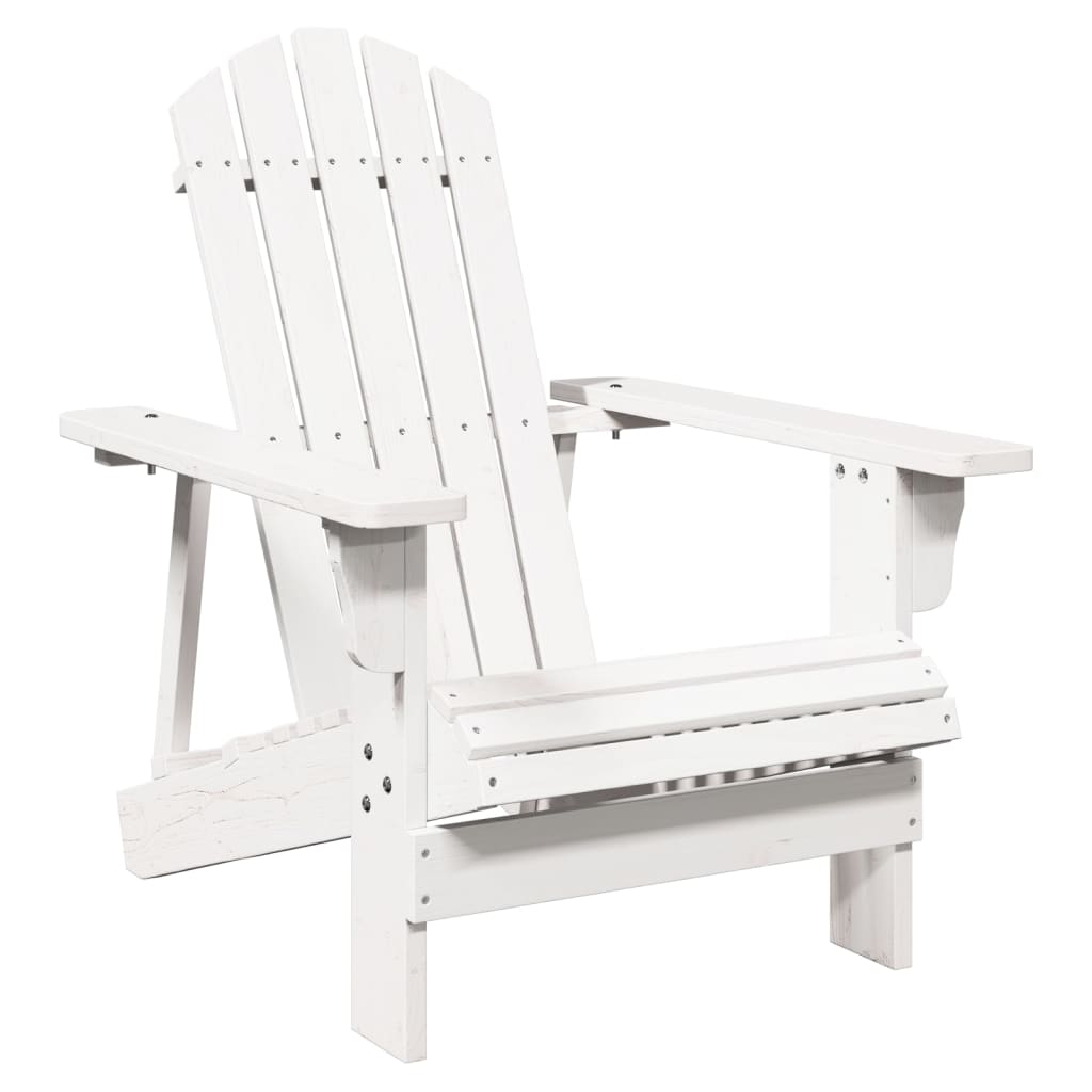 Adirondack stol hvit 69x85x90,5 cm heltre gran