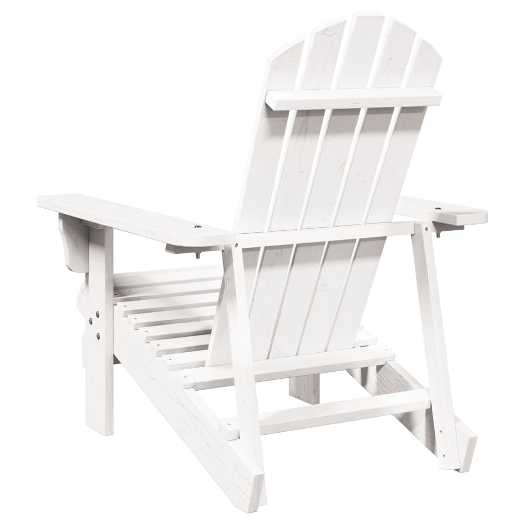 Adirondack stol hvit 69x85x90,5 cm heltre gran