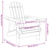 Adirondack stol hvit 69x85x90,5 cm heltre gran