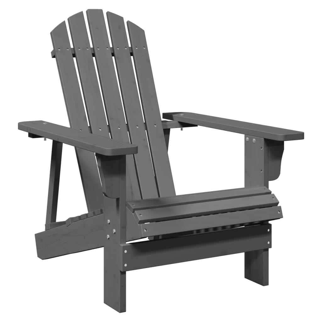 Adirondack stol grå 69x85x90,5 cm heltre gran