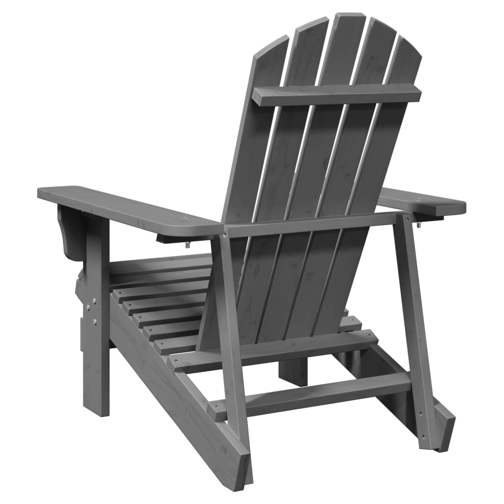 Adirondack stol grå 69x85x90,5 cm heltre gran