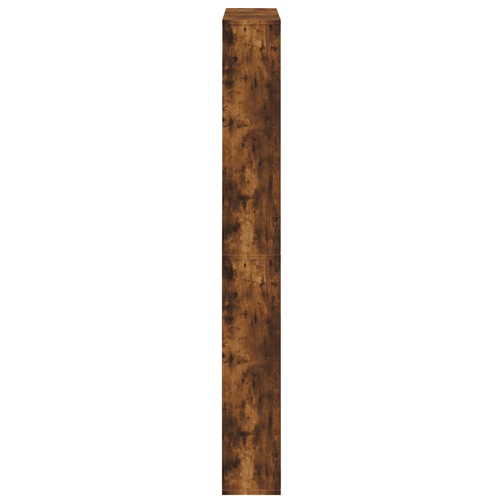 Skoskap med speil 4 lag røkt eik 63x17x134 cm