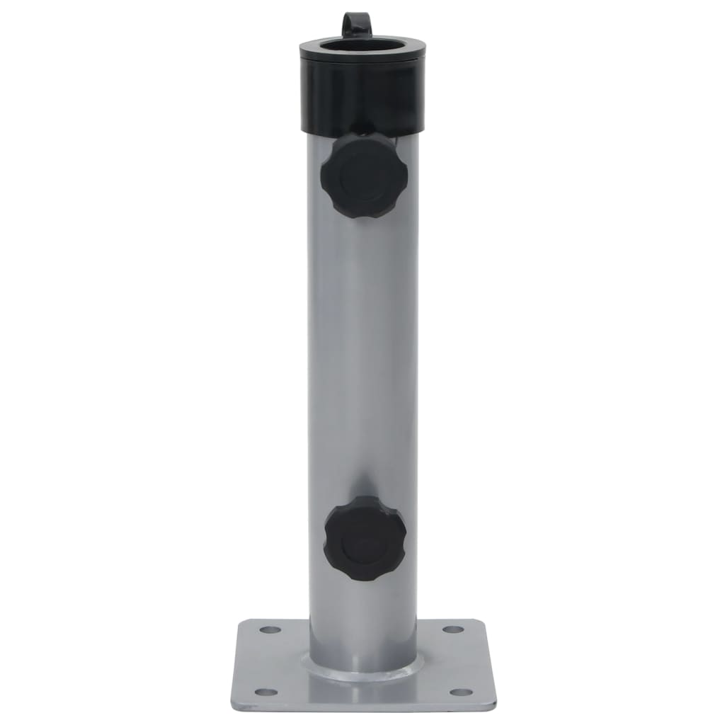 Parasollfot for Ø38/48 mm stang sølv stål vidaXL
