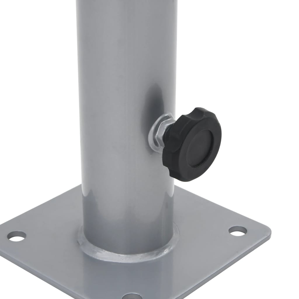 Parasollfot for Ø38/48 mm stang sølv stål vidaXL