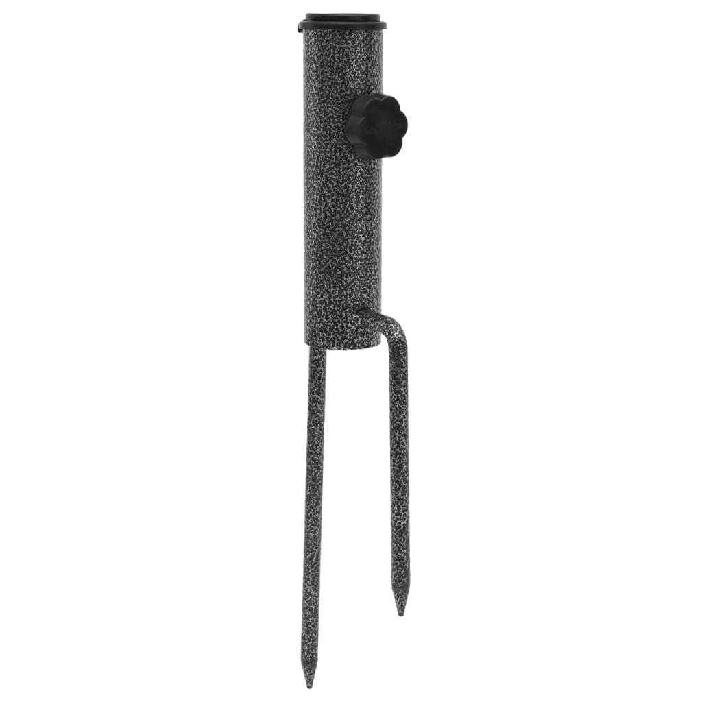 Parasollstativer med plugger 2 stk 9x35 cm galvanisert stål vidaXL