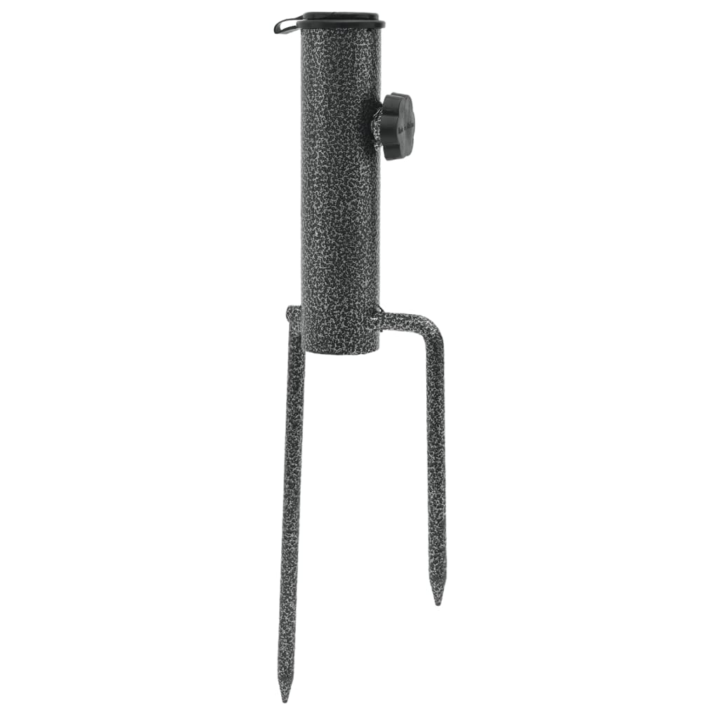 Parasollstativer med plugger 2 stk 9x35 cm galvanisert stål vidaXL
