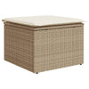 Hagesofagruppe med puter 11 deler beige polyrotting