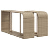 Hagesofagruppe med puter 11 deler beige polyrotting