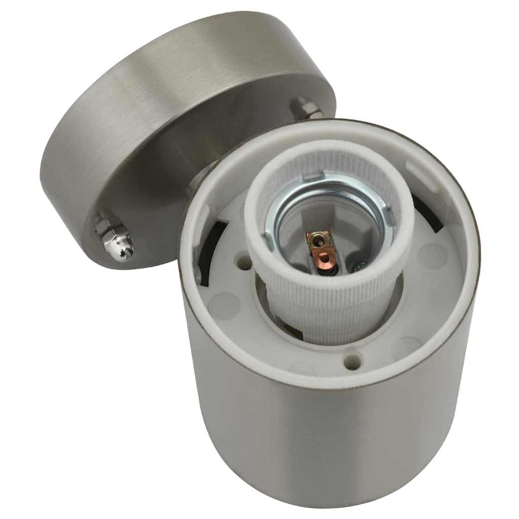 Utevegglampe sølv 12 x 7.5 x 27 cm Rustfritt stål