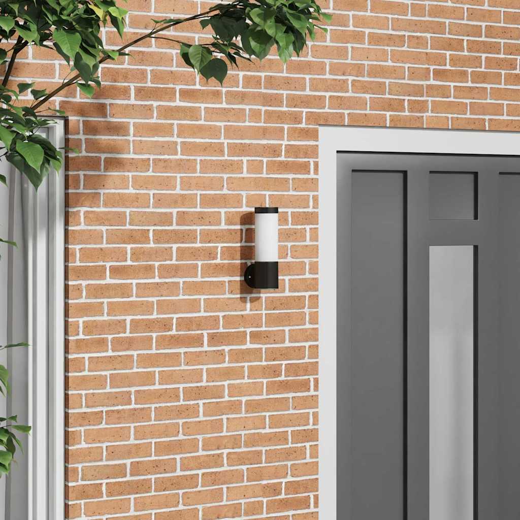 Utevegglampe Svart 12 x 8,5 x 27 cm Rustfritt stål og plast