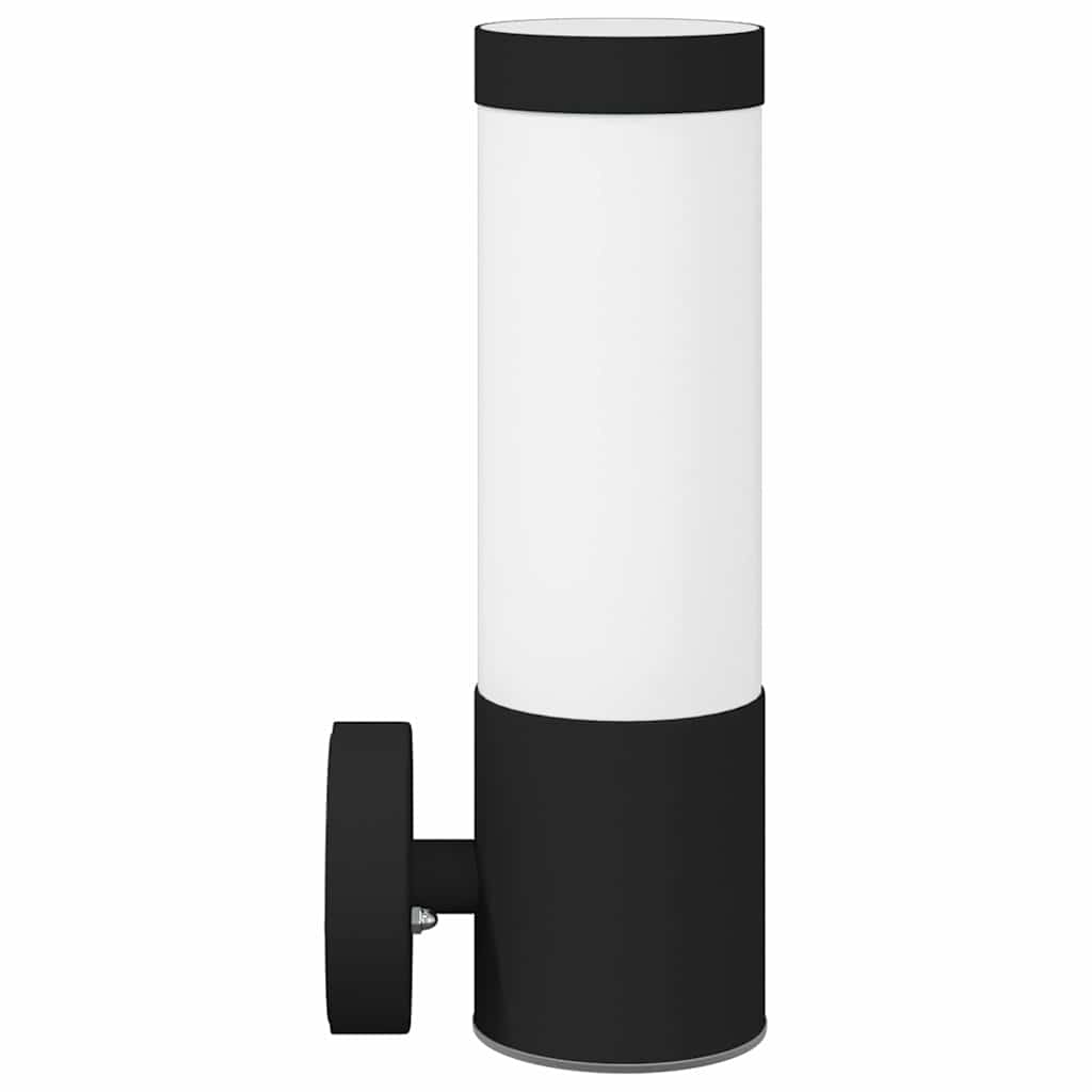 Utevegglampe Svart 12 x 8,5 x 27 cm Rustfritt stål og plast