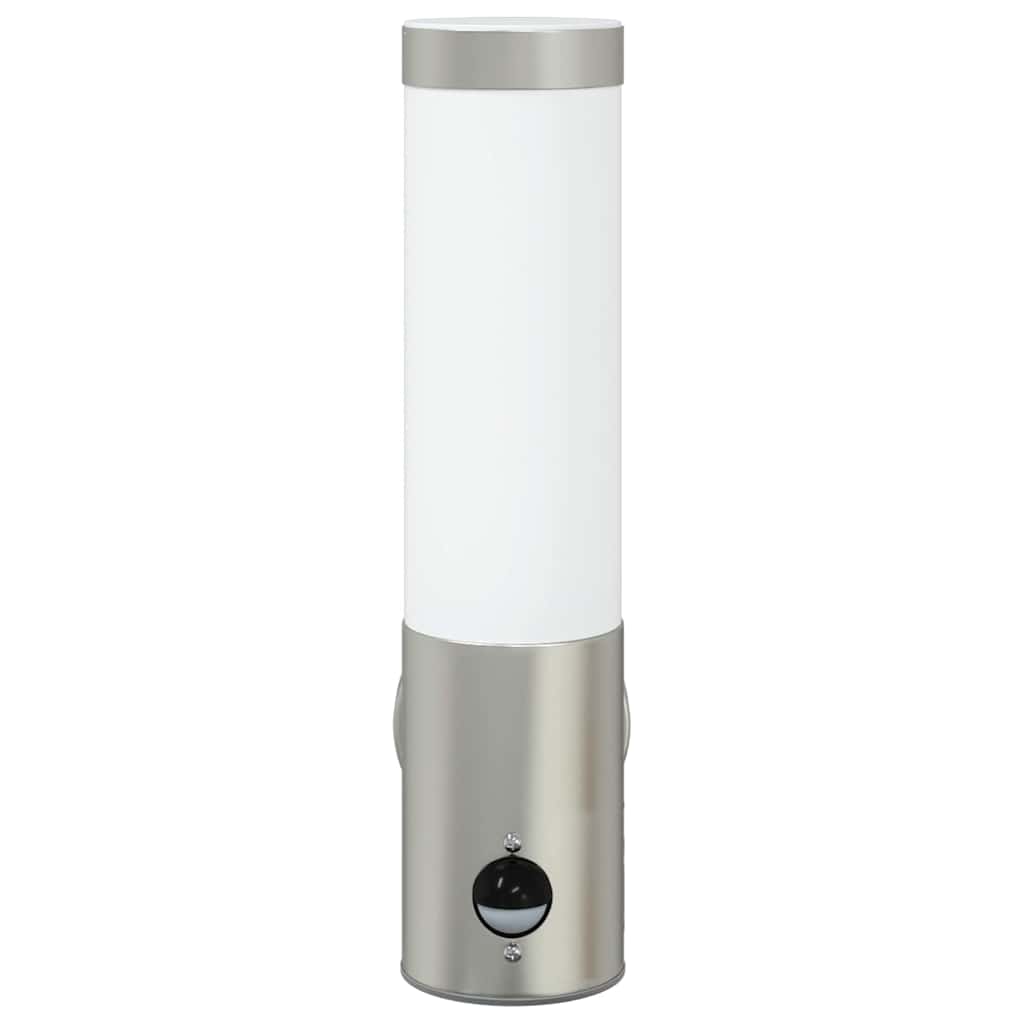 Utevegglampe 2 pcs sølv 12 x 8,5 x 29 cm