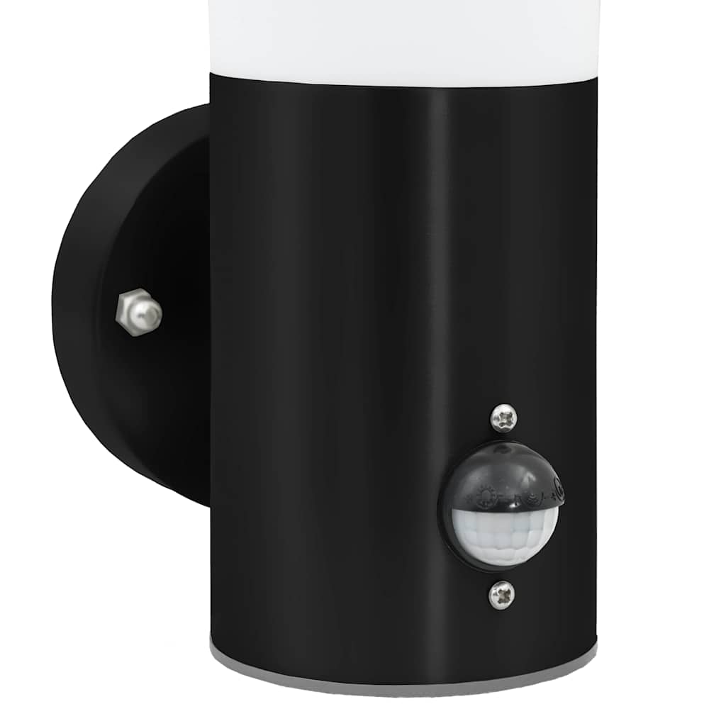 Utevegglampe Svart 12 x 8,5 x 29 cm Rustfritt stål og plast