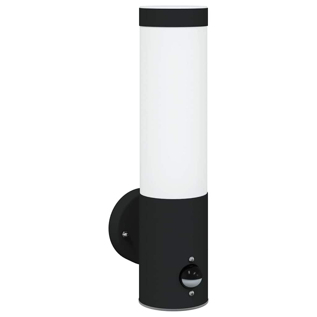 Utevegglampe Svart 12 x 8,5 x 29 cm Rustfritt stål og plast