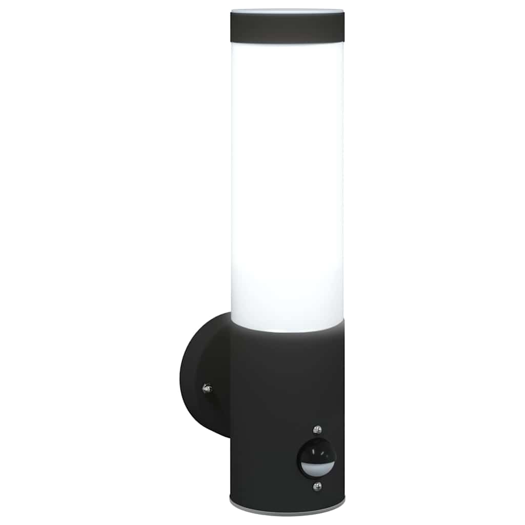 Utevegglampe Svart 12 x 8,5 x 29 cm Rustfritt stål og plast