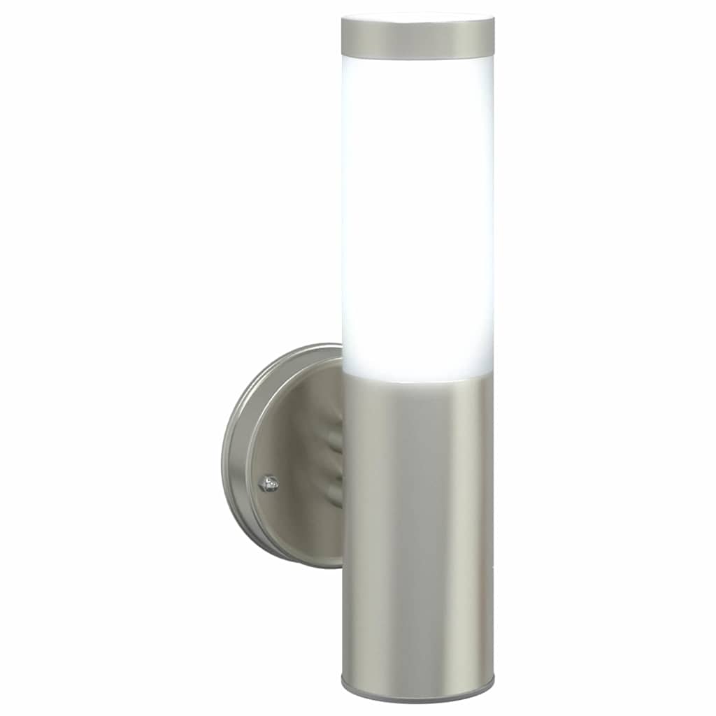 Utevegglampe 2 pcs sølv 15 x 7,5 x 33 cm