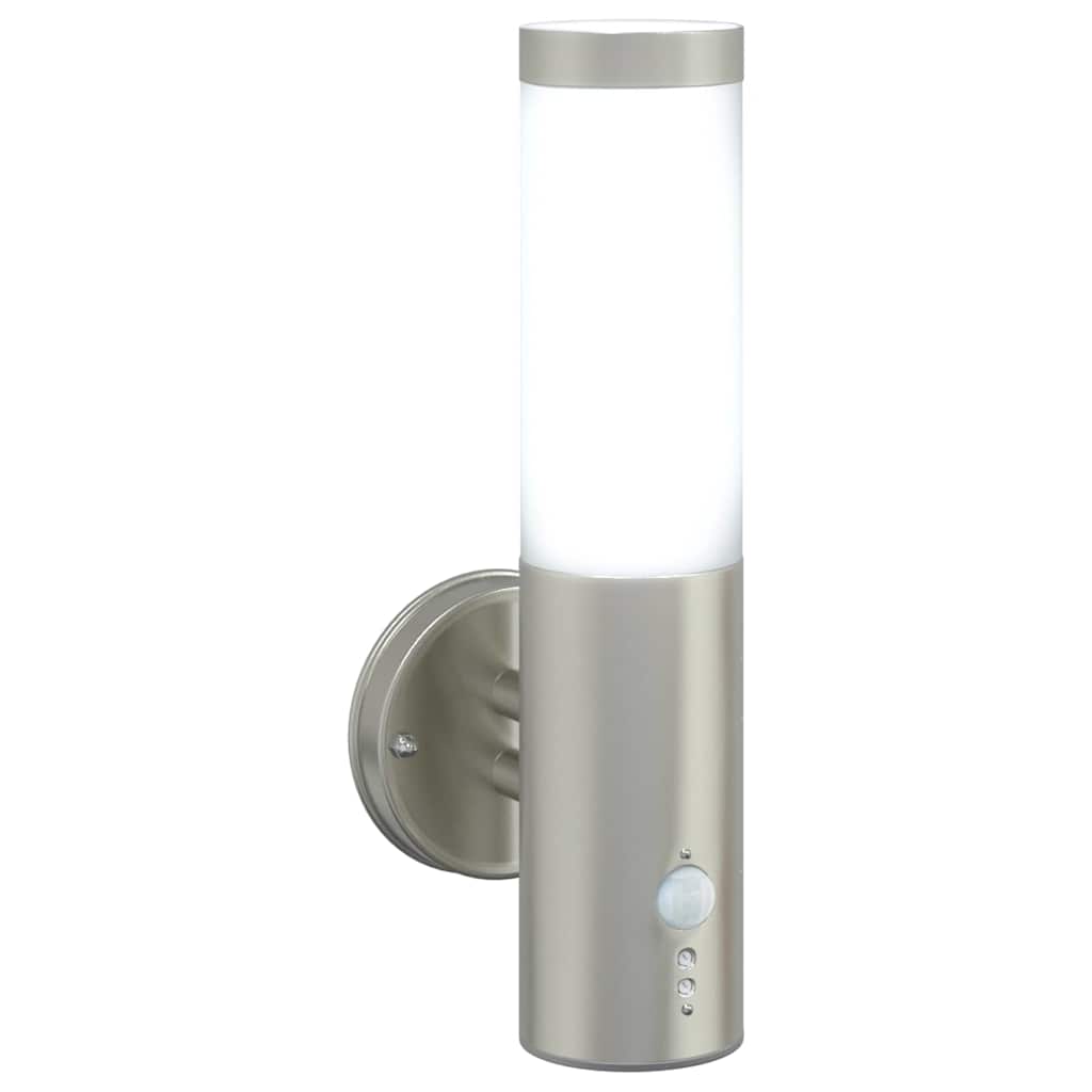 Utevegglampe 2 pcs sølv 15 x 7,5 x 33 cm