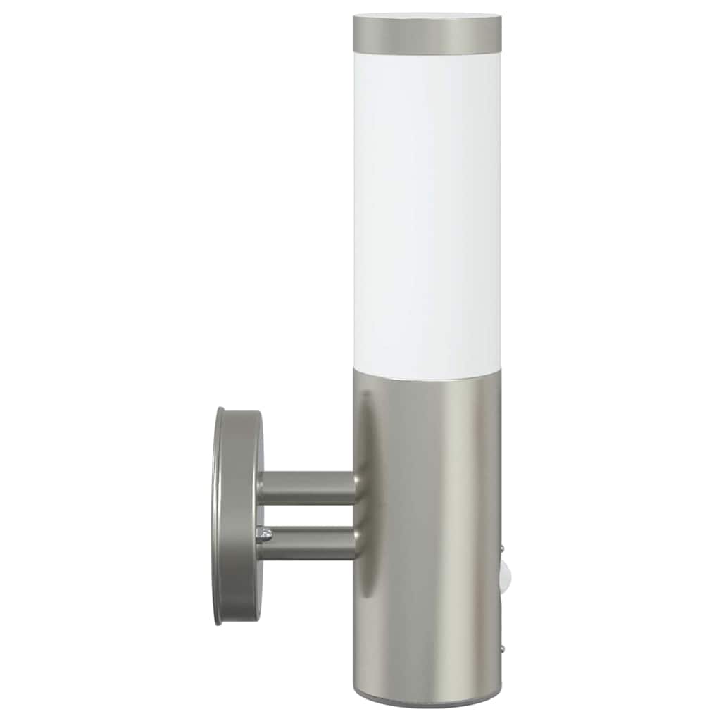 Utevegglampe 2 pcs sølv 15 x 7,5 x 33 cm