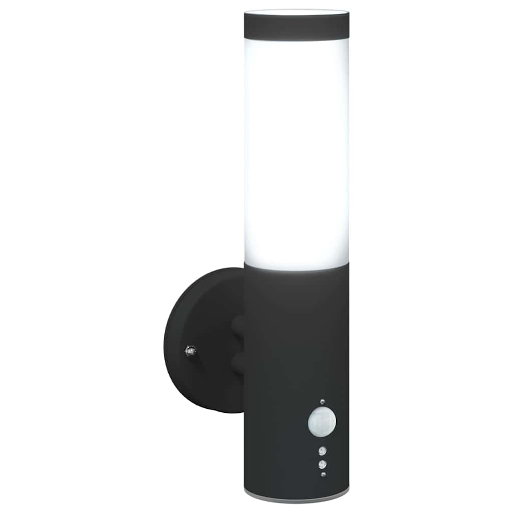 Utevegglampe Svart 15 x 7,5 x 33 cm Rustfritt stål og plast