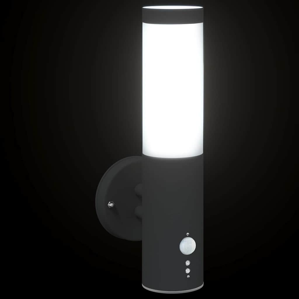 Utevegglampe Svart 15 x 7,5 x 33 cm Rustfritt stål og plast