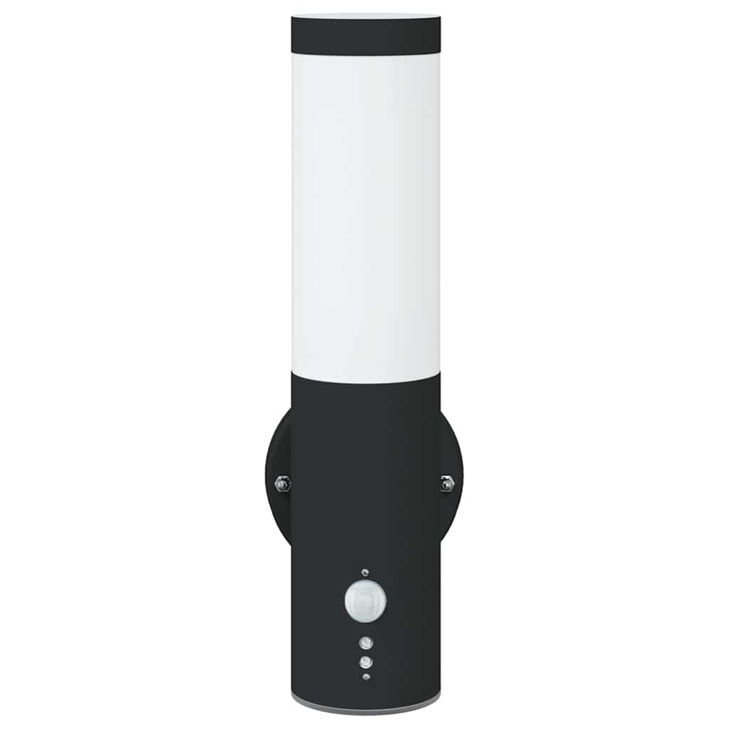 Utevegglampe 2 pcs Svart 15 x 7,5 x 33 cm