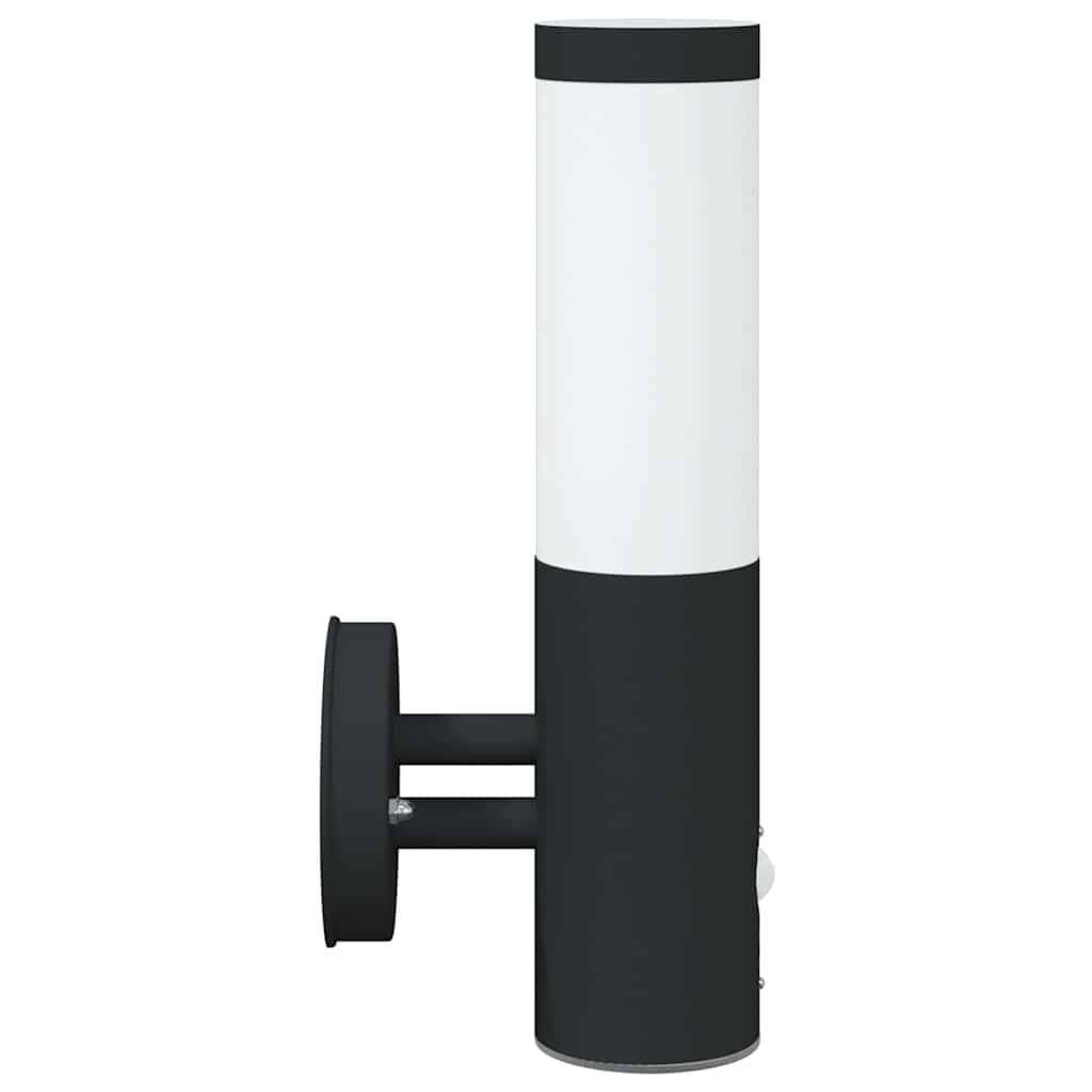 Utevegglampe 2 pcs Svart 15 x 7,5 x 33 cm