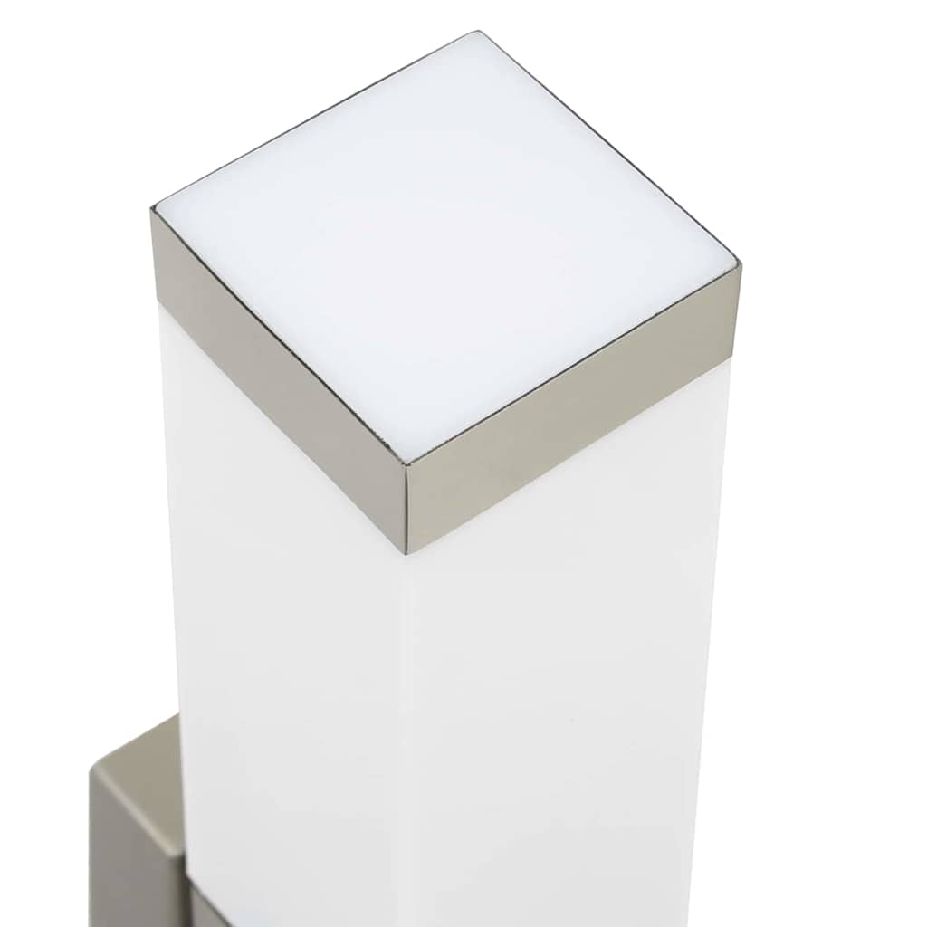 Utevegglampe 2 pcs sølv 10,5 x 6 x 33 cm