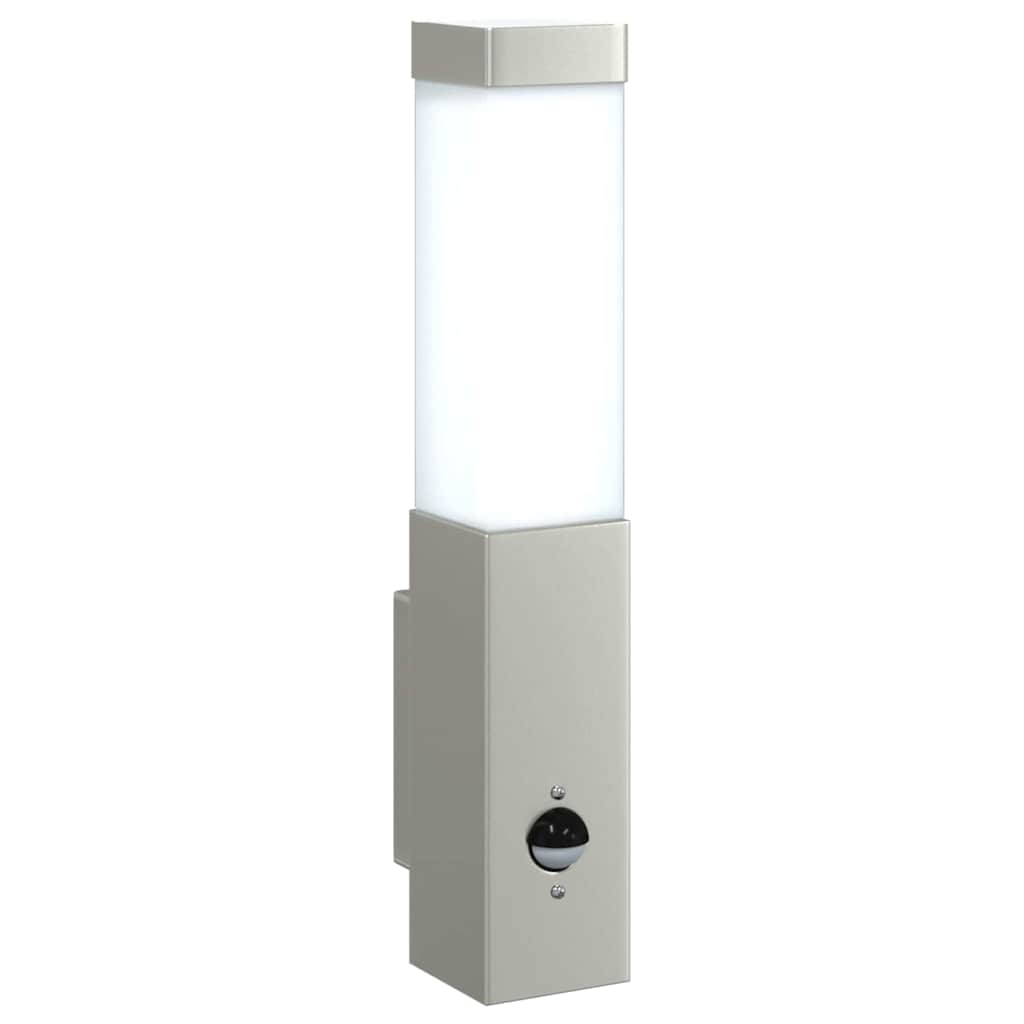 Utevegglampe 2 pcs sølv 10,5 x 6 x 33 cm