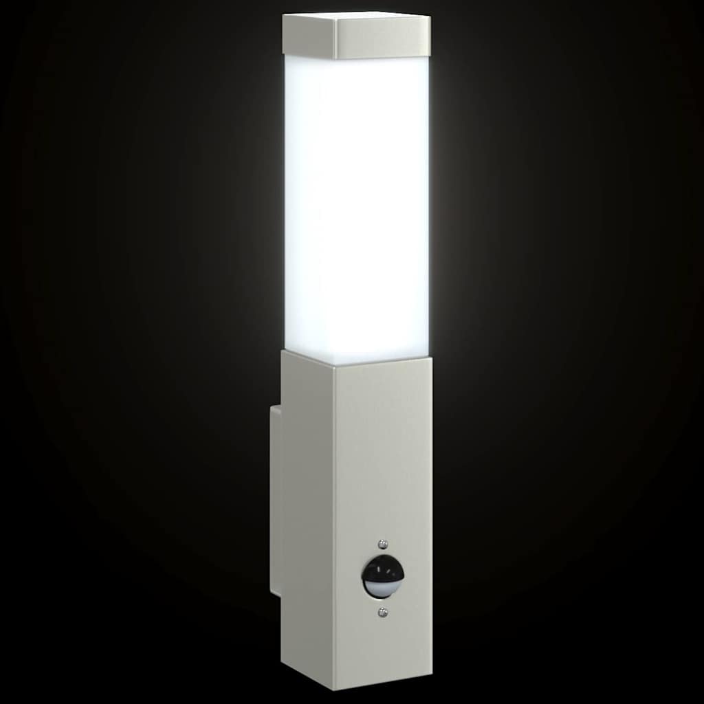 Utevegglampe 2 pcs sølv 10,5 x 6 x 33 cm