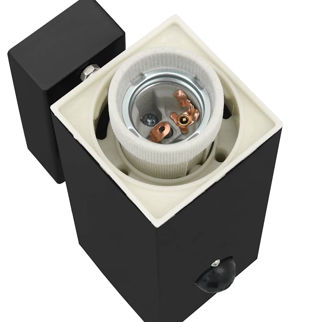 Utevegglampe Svart 10.5 x 6 x 35 cm Rustfritt stål