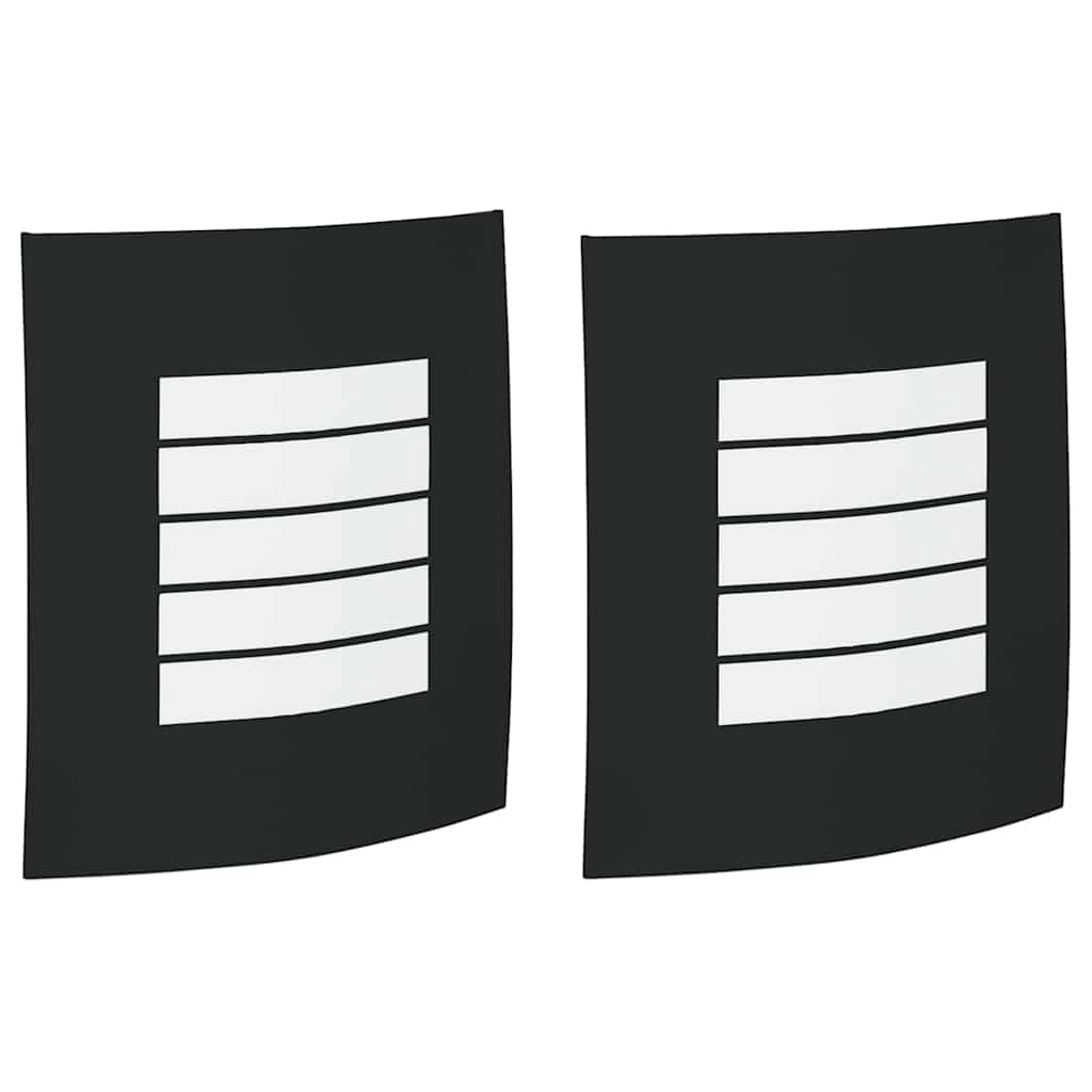 Utevegglampe 2 pcs Svart 23,5 x 9 x 26 cm