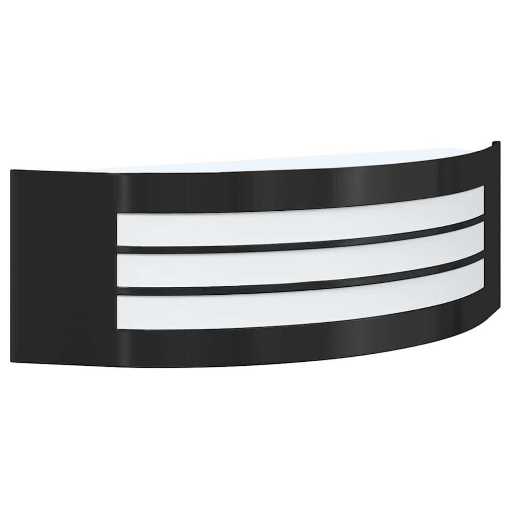 Utevegglampe 2 pcs Svart 32 x 10 x 10 cm