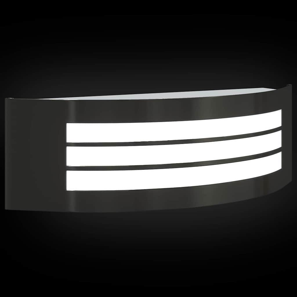 Utevegglampe 2 pcs Svart 32 x 10 x 10 cm