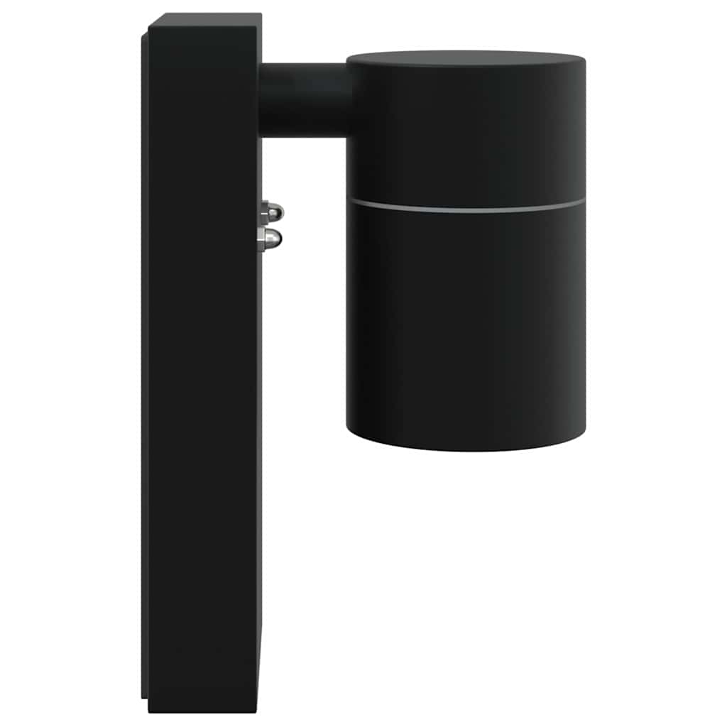 Utevegglampe 2 pcs Svart 6,5 x 10,5 x 16 cm