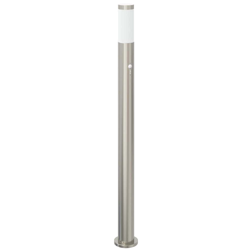 Pullertlampe med sensor 110 cm rustfritt stål IP44