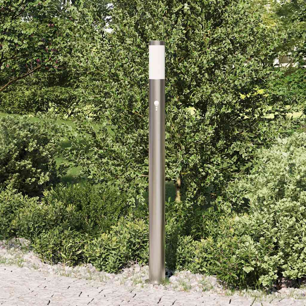 Pullertlampe med sensor 110 cm rustfritt stål IP44