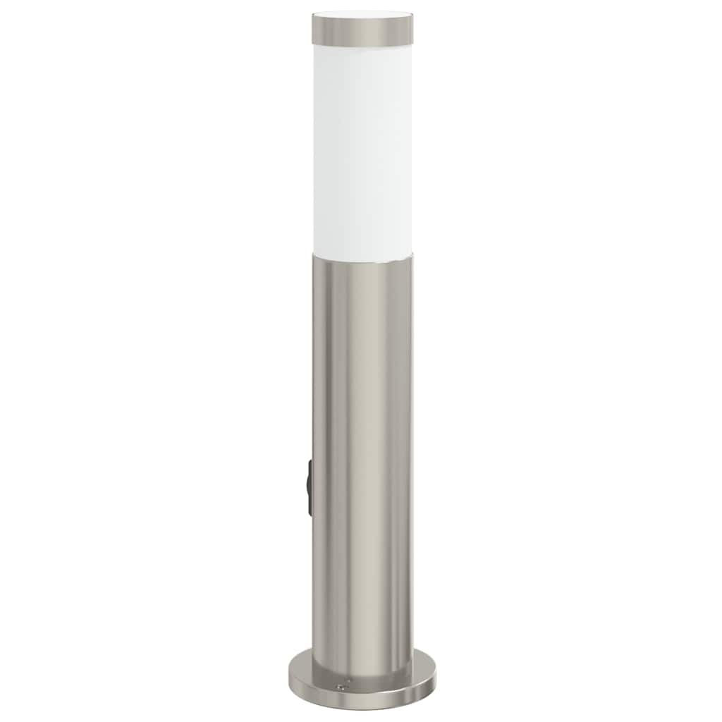 Pullertlampe med sensor og stikkontakt 50 cm rustfritt stål IP44