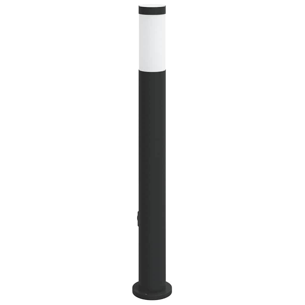 Pullertlampe med sensor og stikkontakt 80 cm rustfritt stål IP44