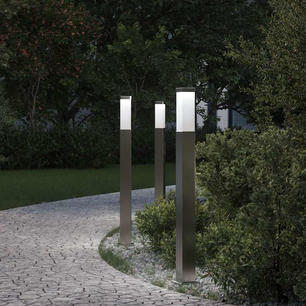 Pullertlamper 3 stk 80 cm rustfritt stål IP44