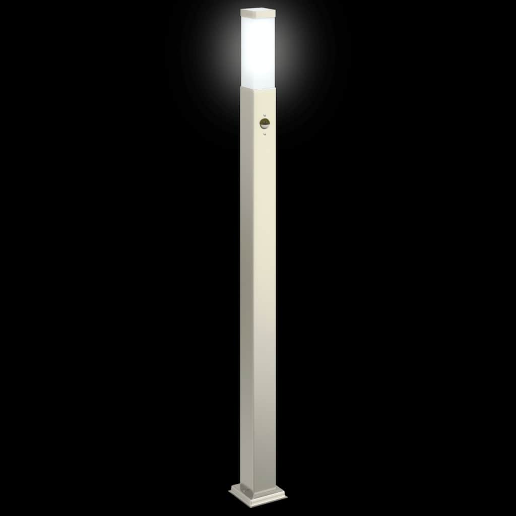 Pullertlampe med sensor 110 cm rustfritt stål IP44