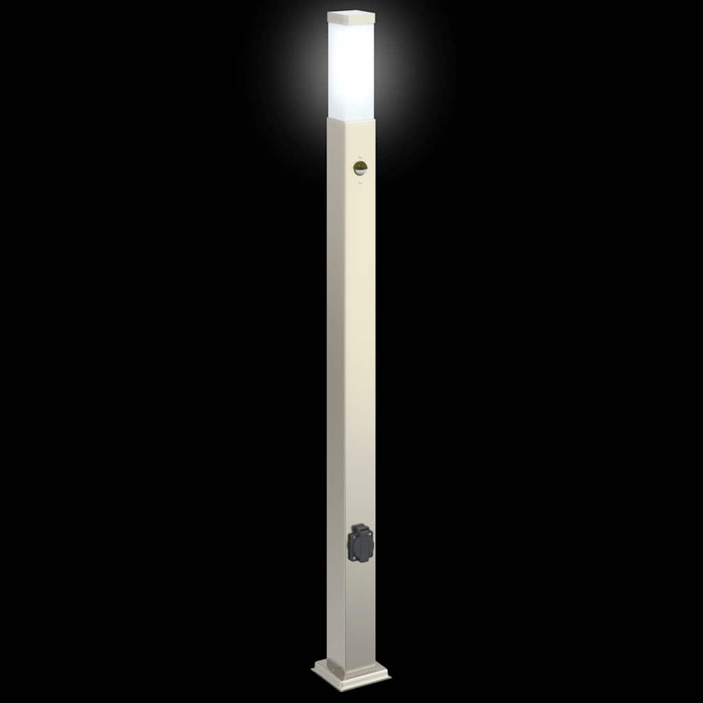 Pullertlys med sensor og stikkontakt 3 stk 110 cm rustfritt stål IP44