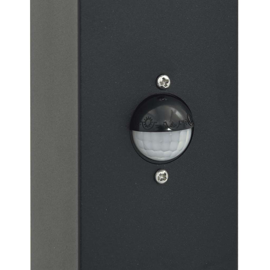 Pullertlampe med sensor 50 cm svart IP44