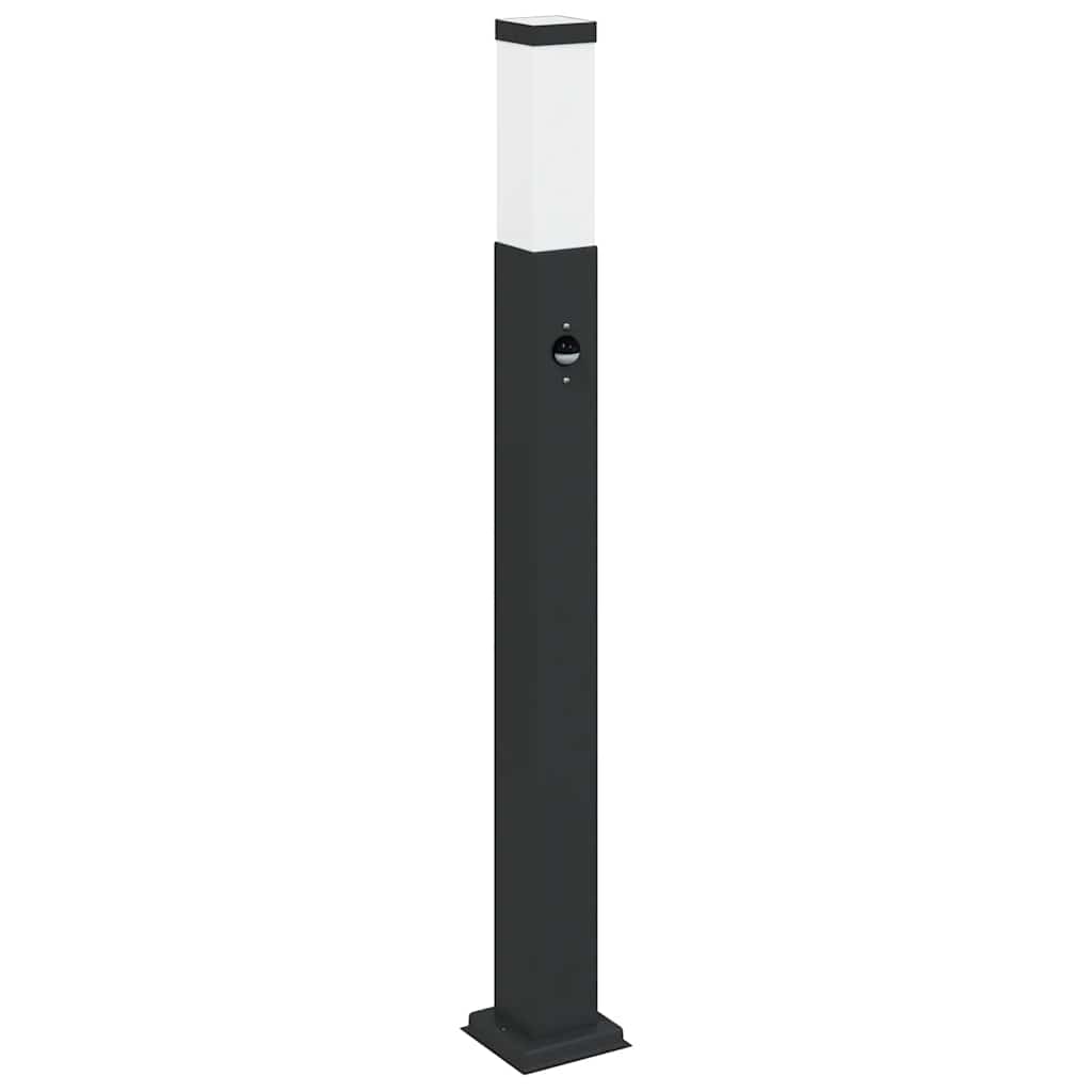 Pullertlampe med sensor 80 cm svart IP44