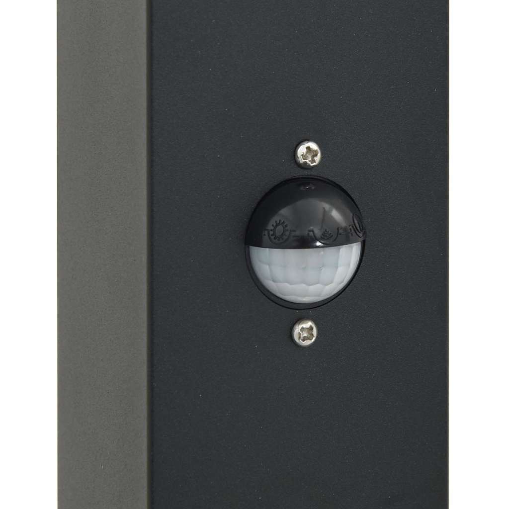 Pullertlampe med sensor 80 cm svart IP44