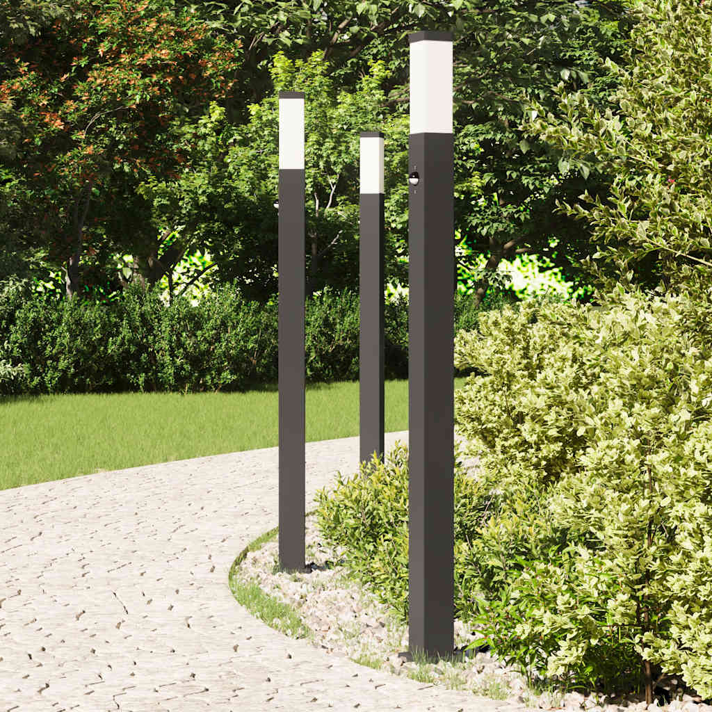 Pullertlys med sensor 3 stk 110 cm svart IP44