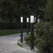Pullertlamper med stikkontakt 3 stk 80 cm svart IP44